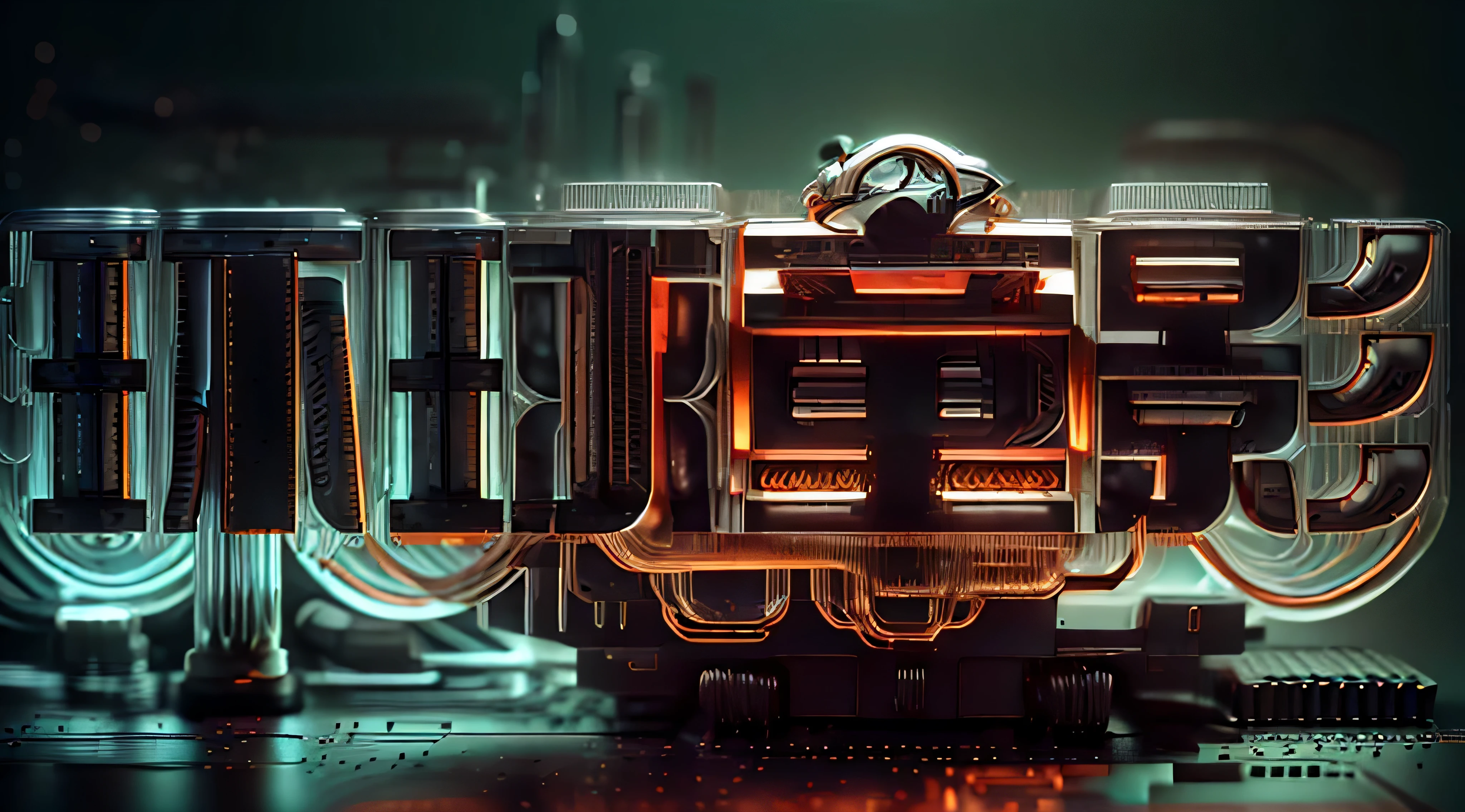 simple background，masterpiece，best quality，super detailed，microphone，vacuum tube，chip，button，Effect，data cable，Engraved pattern，chip组成的文字，glow in the dark，electronic，earphone，Colored lights