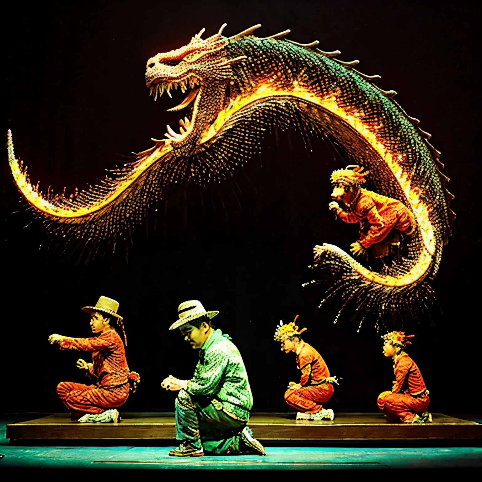 A moving Chinese dragon 