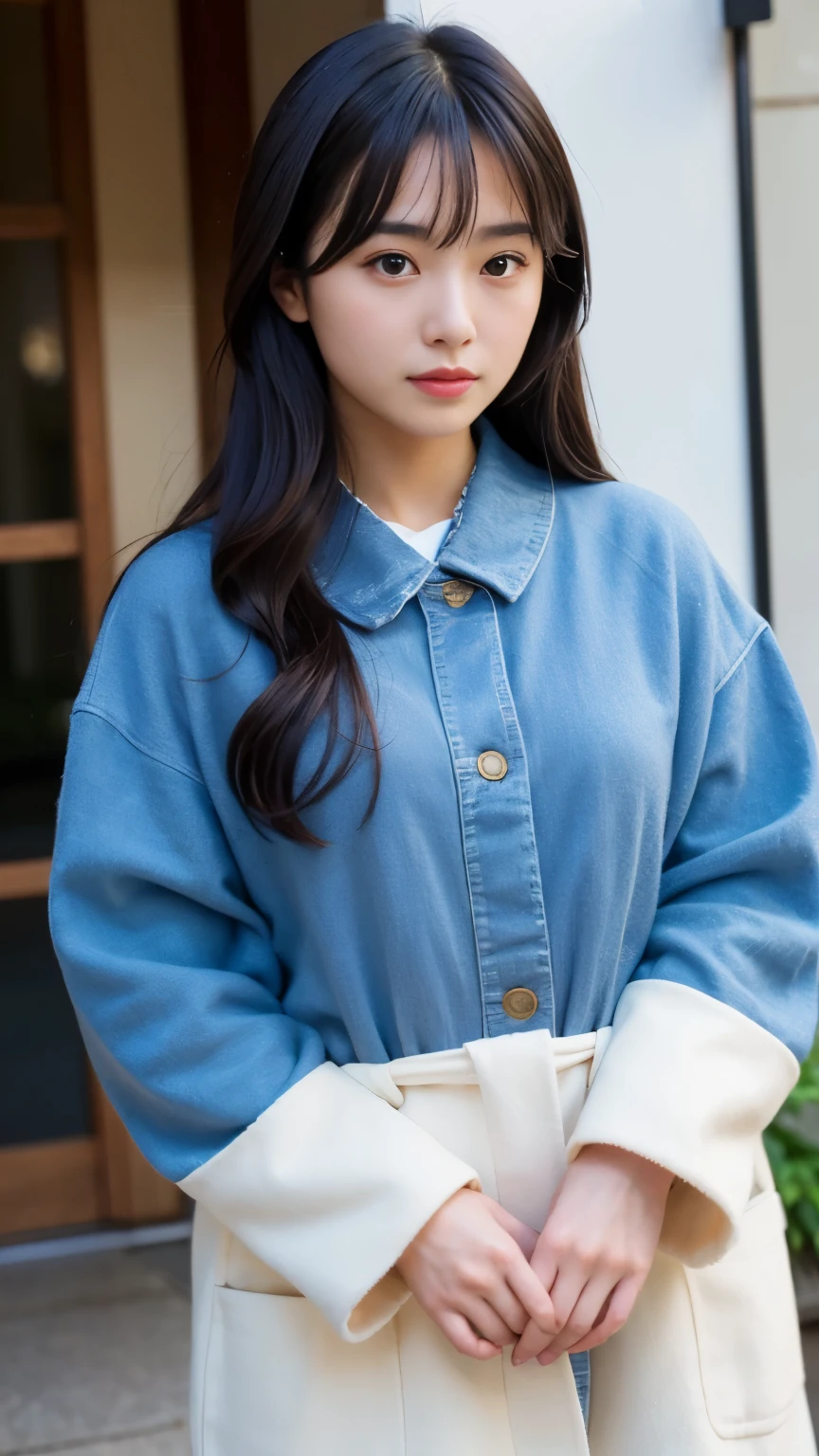 Best-quality, Masterpiece, Ultra-High-Resolution, (Photorealistic:1.4), Raw-Photo, 1girl, the most famous Japanese actress, face-focus, looking at viewer, wearing only winter-clothes with stylish-design, extremely beautiful face like the most popular Japanese-actress, ((extremely beautiful big-black-solid-circle-eyes)), extremely beautiful black-hair, extremely beautiful skins, extremely beautiful long-eyelashes, extremely beautiful lips