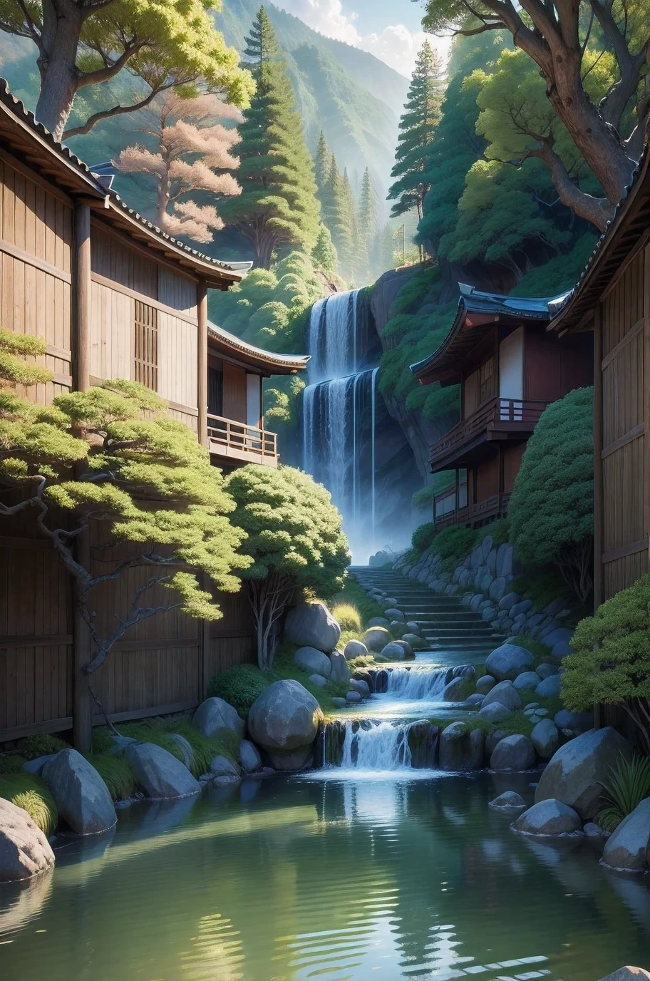Scenery ANCIENT JAPAN Ia (obra-prima) (8k high resolution) (melhor qualidade) (Ultra Definition) (Ultra realista)(Foto RAW) (Foto realista) (bright illumination)