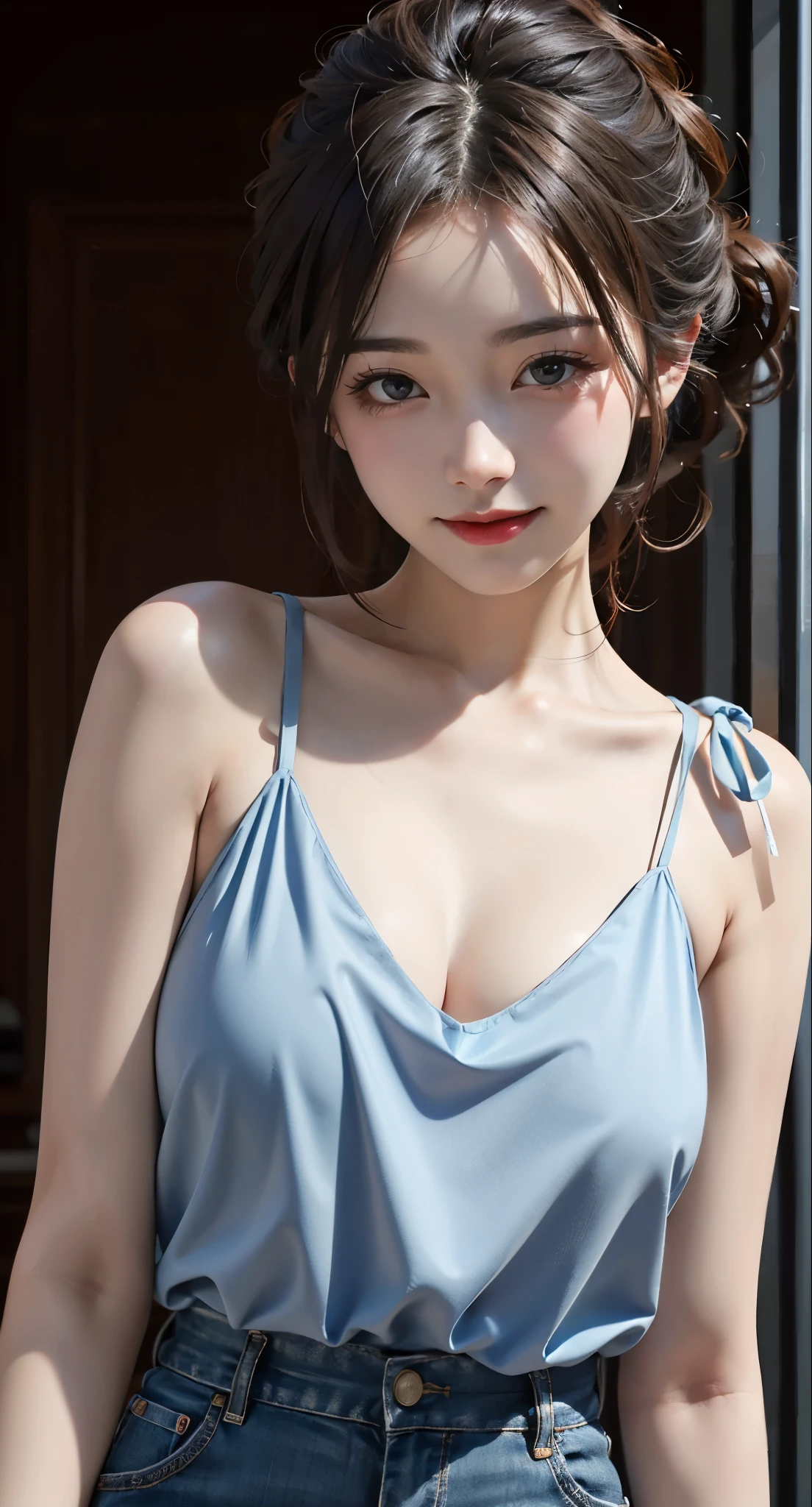 One-piece competitive swimming suit,Full body photo,From the side, Hip Up,((Azirine)), Side pose, Random posture, night time, (An extremely delicate and beautiful work), (masterpiece), (((1. 18-year-old Japanese woman:1.5))), Very detailed, The ponytail is crooked, charm expression, beautiful and clear eyes, blue eyes, Delicate pearl necklace, Delicate earrings, Simple blur background, Very detailed説明, beautiful, charm, Ultra-fine painting, Delicate face, Delicate figures, Thin clavicle, Nice lips, Softback, Mix 4,(8k, RAW Photos, highest quality, masterpiece:1.2), (Realistic, photo-Realistic:1.37),One Girl,cute,Cityscape, night, rain, Wet, Professional Lighting, Photon Mapping, Radio City, Physically Based Rendering,