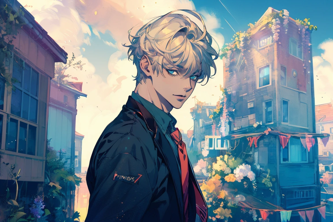 (Masterpiece:1.2, high quality), (pixiv:1.4), 1 man with short black hair, tall handsome man, fansty world
