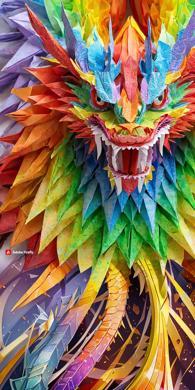 brightly colored paper dragon head with open mouth and teeth, dragon face, dragon head, dragon art, Intricate and colorful masterpiece, china silk 3d dragon, A colorful and intricate masterpiece, majestic japanese dragon, chinese dragon, paper art, dragon head!, dragon, Highly complex and colorful, made of paper, portrait of a dragon, happy colors dariusz zawadzki