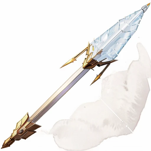 magic arrow Missiles, arrow from ice, energy missile, MagicItem_v1, (white background), fullshot