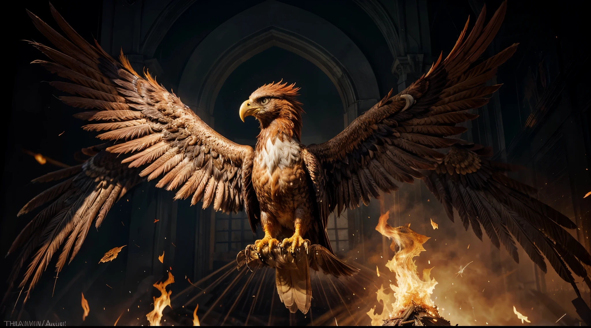 Vibrant Plumage: The phoenix is renowned for its resplendent and fiery plumage. Its feathers are typically depicted in brilliant shades of red, orange, gold, and purple. The colors symbolize the fiery nature of the bird and are associated with the flames from which it emerges during rebirth.
Eagle-like Form: The phoenix is often described as having the general shape of an eagle or a large bird of prey. Its wings are expansive and powerful, allowing it to soar across the skies.
Long Neck and Tail: The phoenix is portrayed with a long, graceful neck and an equally long, elegant tail. These features contribute to its majestic and regal appearance.
Crest or Crown: Some depictions feature a crest or crown on the phoenix's head, adding to its mythical and noble presence. This detail varies across different cultural interpretations.
Flames and Fire: The phoenix is closely associated with fire, and its appearance may include flames or an aura of fire surrounding its body. This element symbolizes the bird's ability to consume itself in flames and then rise anew.
Symbolic Elements: In some representations, the phoenix may carry symbolic elements such as a branch of leaves or other symbols of life and renewal.
Radiant Aura: The phoenix is often described as emanating a radiant and awe-inspiring aura. Its entire presence is associated with power, beauty, and the transformative nature of its existence.