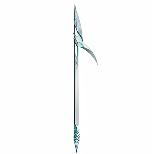 small tiny white magic arrow energy arrow from unformed sharp ice energy, MagicItem_v1, (white background), fullshot