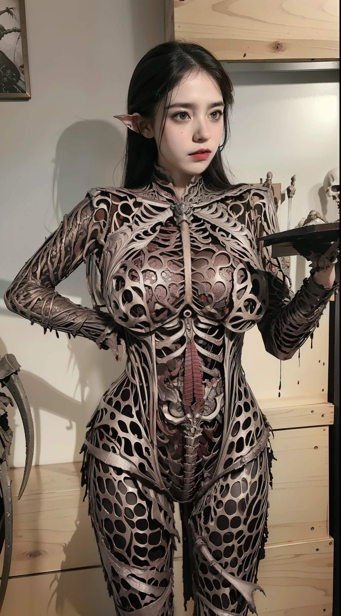 beautifully,Picture of box full of swords,, wing, succubus theme,the fallen angel,Excellent,scary,secret terror,tentacle,have eyes,The Uncanny Valley effect,little beast blood moon,Skeleton skeleton,vampire,hell fire,