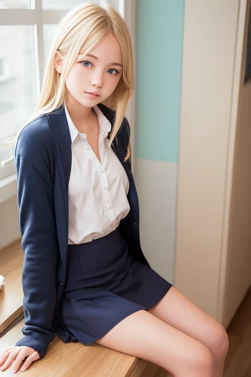16K quality、16K quality、最high quality, High resolution, Actual Photos, (Ultra-realistic、Realistic)、spread legs、show white panties、sexly,((Full body portrait))、(((very beautiful blonde ager)))、 ((sitting on a chair in the classroom))、 (((blonde)))、 ((Shiny Hair、stick out one ear、Medium Long Hair))、(blue eyes)、((idols wearing Nogizaka uniforms))、blazer、Neck ribbon、Checked mini skirt、Brown Loafers、(Big eyes、Very beautiful and subtle makeup, Light makeup, blondeの美しい髪)、((Her legs are spread open and her miniskirt is rolled up to show off her White panties.))、((Do not hide your panties))、(White panties)、Highly detailed eyes and face、Well-groomed nose、Thin eyebrows、(Perfect Eyes）、Perfect hands、Perfect Fingers、 (F Cup Big)、はっきりしたdouble eyelid、Patchy's eyes、clear, Beautiful face and well-proportioned eyes, ( Very beautiful and subtle makeup, Light makeup、Well-groomed nose、Thin eyebrows), Border Light, (Soft Light, high quality, Smooth and sharp, 10x pixelation, Beautiful Eyeshadow),（(Browsing Caution))、((Ecstatic expression、reach sexual climax))、mouth hanging open、Sexy mouth、(Cute Japanese)、 smile、Fine and beautiful lips , Cute round face, Plump thighs、Accentuate your thighs、Hairstyles with bangs、Delicate body、slim、Light-reflecting skin、Model body type、Detailed fingers、Beautiful Eyes、長いまつ最high quality, High resolution, Actual Photos, (Ultra-realistic、Realistic)、((Full body portrait))、(((very beautiful blonde teen)))、 ((sitting on a chair in the classroom))、 (((blonde)))、 ((Shiny Hair、stick out one ear、Medium Long Hair))、(blue eyes)、((idols wearing Nogizaka uniforms))、blazer、Neck ribbon、Checked mini skirt、Brown Loafers、(Big eyes、Very beautiful and subtle makeup, Light makeup, blondeの美しい髪)、((Her legs are spread open and her miniskirt is rolled up to show off her White panties.))、((Do not hide your panties))、(White panties)、Highly detailed eyes and face、Well-groomed nose、Thin eyebrows、(Perfect Eyes）、Perfect hands、Perfect Fingers、 (F Cup Big)、はっきりしたdouble eyelid、Patchy's eyes、clear, Beautiful face and well-proportioned eyes, ( Very beautiful and subtle makeup, Light makeup、Well-groomed nose、Thin eyebrows), Border Light, (Soft Light, high quality, Smooth and sharp, 10x pixelation, Beautiful Eyeshadow),（(Browsing Caution))、((Ecstatic expression、reach sexual climax))、mouth hanging open、Sexy mouth、(Cute Japanese)、 smile、Fine and beautiful lips , Cute round face, Plump thighs、Accentuate your thighs、Hairstyles with bangs、Delicate body、slim、Light-reflecting skin、Model body type、Detailed fingers、Beautiful Eyes、Long eyelashes、８Head and Body、Low Angle、Light reflected in the eye、Makes your face smaller、double eyelid、Big eyes、Lip gloss、Looking into the camera、Background blur、Cinema lighting from the front、Light on the face