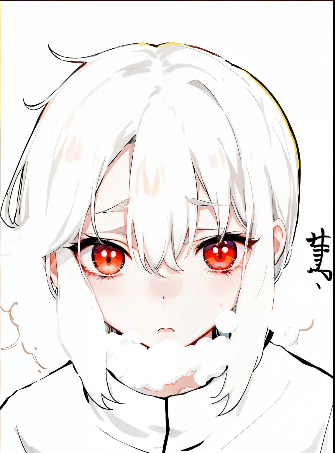 一个melancholy少年的图像,dark circles,black hair,black and brown pupils,melancholy,sad,introverted,Listless,No