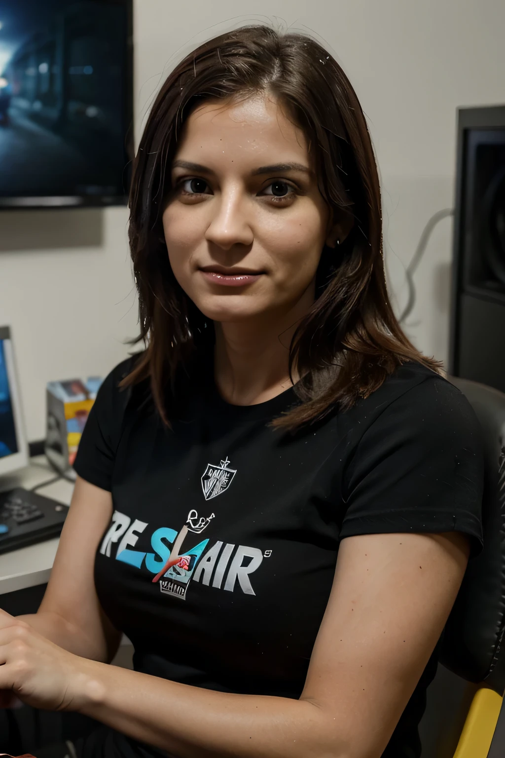 Catarina tem 37 anos, It's a woman, She has been passionate about video games since childhood., her passion grew when she challenged her friends to competitions. Possui treinamento em software. is known in the community, gosta de jogos de fps