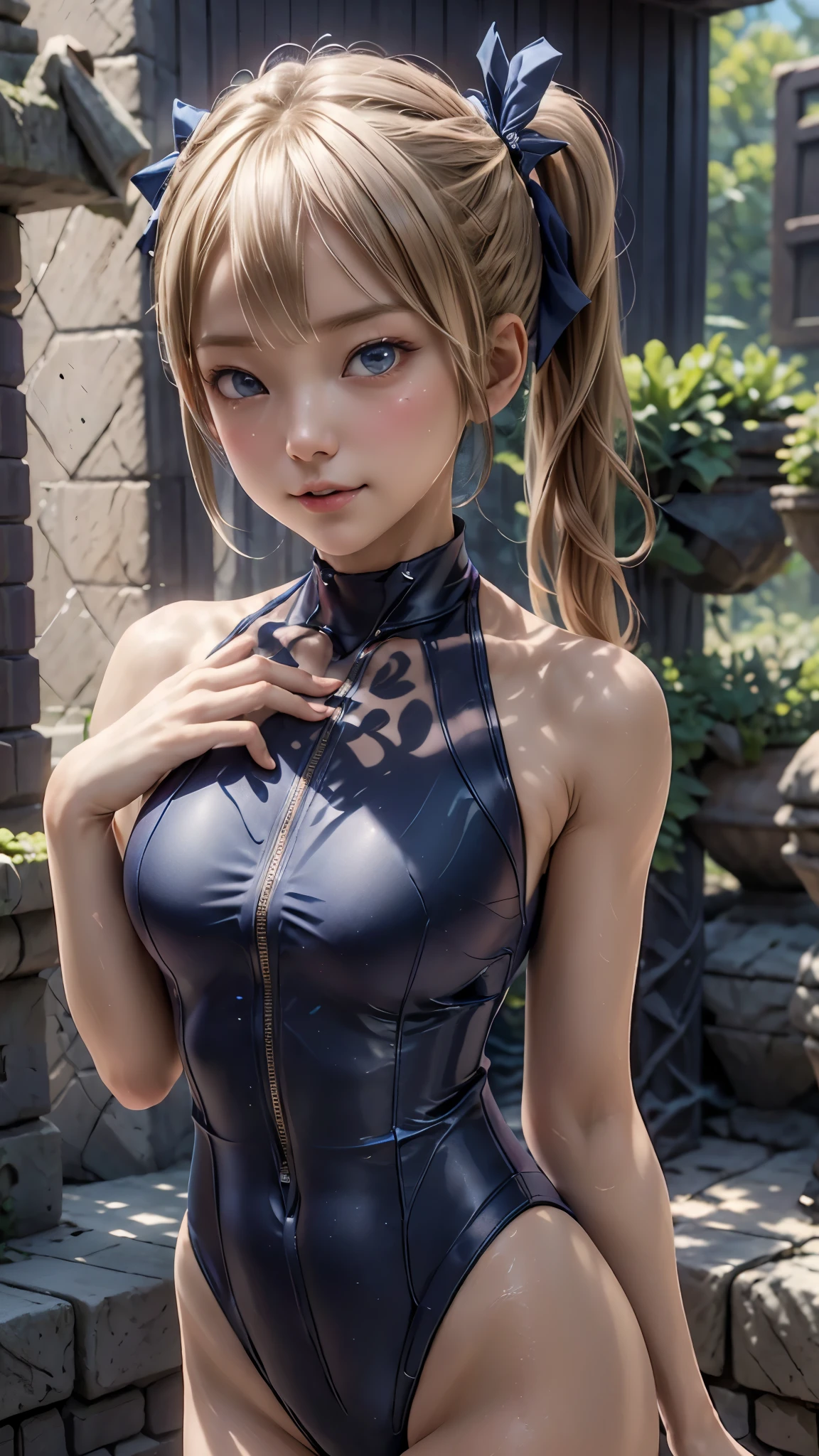 ((highest quality)), ((masterpiece)), (detailed:1.4), 。.。.。.3D, Images of beautiful swimsuit women,nffsw(high dynamic range),ray tracing,NVIDIA RTX,super resolution,unreal 5,Scattered beneath the surface,PBR texturing,post processing,anisotropic filtering,Depth of bounds written,maximum clarity and sharpness,multilayer texture,Albedo and specular maps,surface shading,Accurate simulation of light-matter interactions,perfect proportions,octane rendering,two-tone lighting,wide aperture,Low ISO、White balance、Rule of thirds、8K students、(())(((navy blue swimsuit)))((blonde))