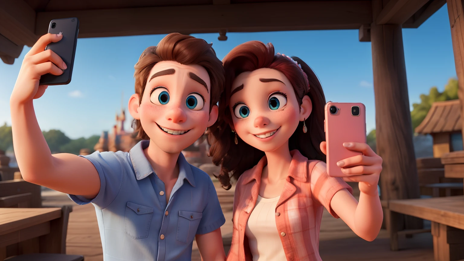 Disney couple, selfie