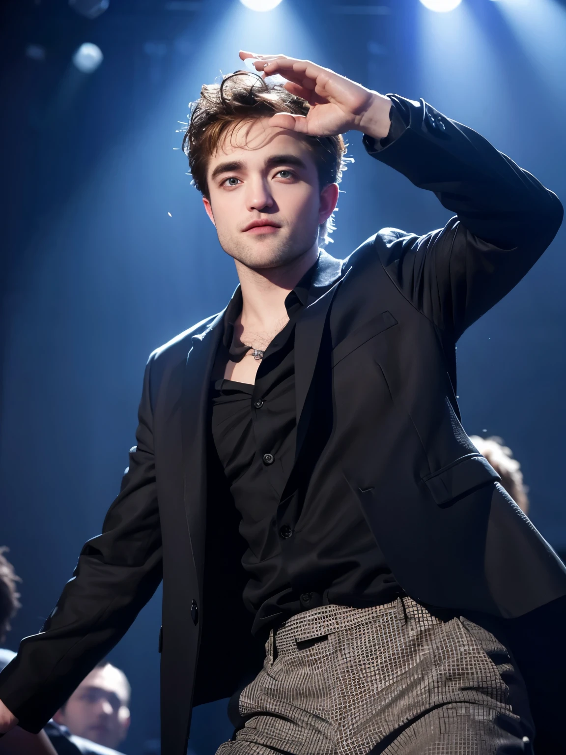 Robert Pattinson becomes a male idol,Dancing on stage,meticulous portrait