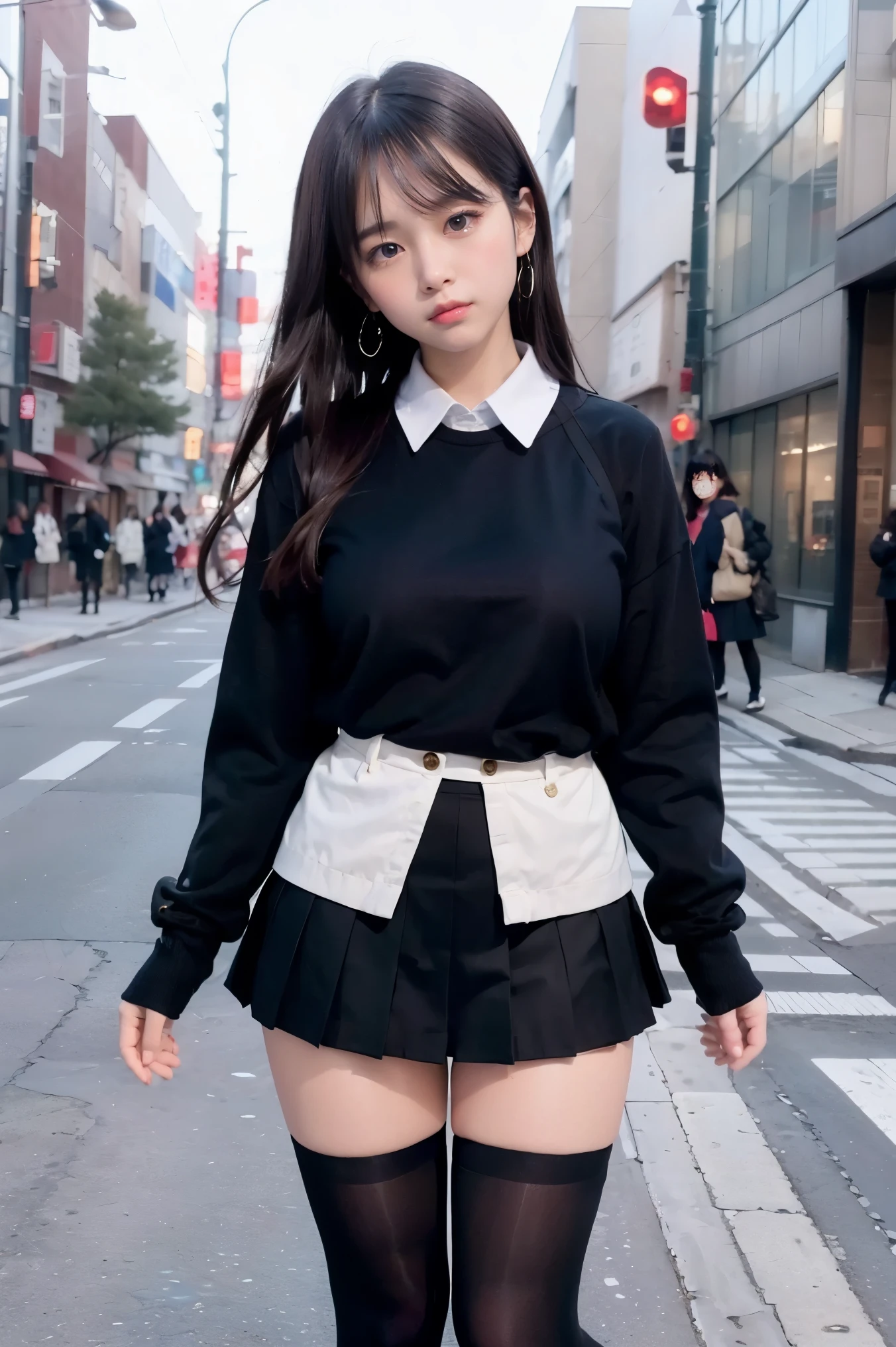Cute girl, miniskirt, 13 years old, cute panties, front, from below