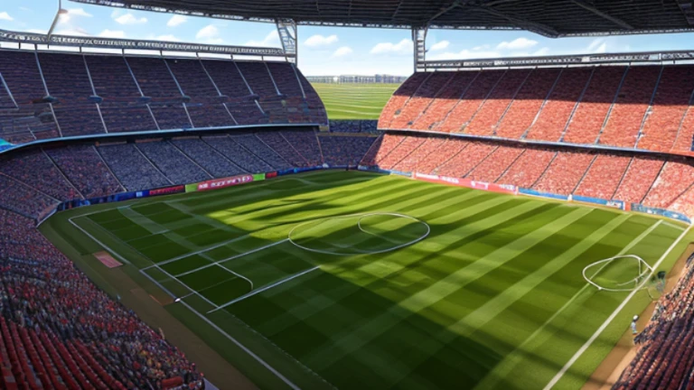Stadium soccer, super detailed, ultra detailed, 4K, 8K, realistic,