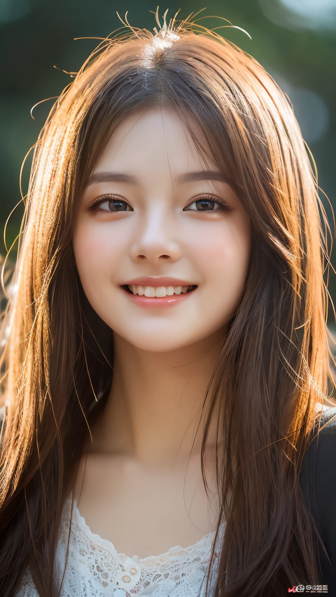 (1girl), Solo, Extremely cute, Amazing face and eyes, (Beautiful lovely smile), (extremely detailed beautiful face), bright shiny lips, (Best Quality:1.4), (Ultra-detailed), (A hyper-realistic, Photorealsitic:1.37), Beautiful fair skin, extremely detailed CG unified 8k wallpaper, RAW Photos, professional photograpy, Cinematic lighting,