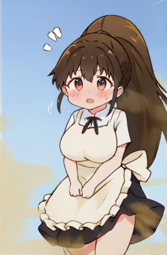 score_5_up,  score_6_up,
1girl, solo, kneeling, from above, dog_ears, dog_tail, smile, open mouth, fang, frills, bowtie, pov_hand, patting head