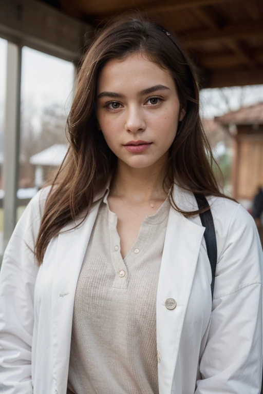 ((best quality)), ((masterpiece)), (detailed), perfect face wearing a white coat