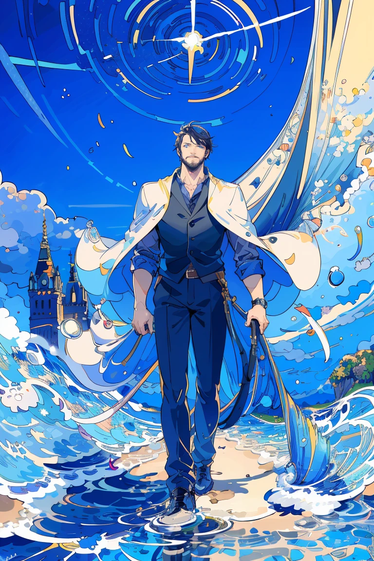 (masterpiece:1.2), best quality,PIXIV,fairy tale style,1 man, tall handsome man