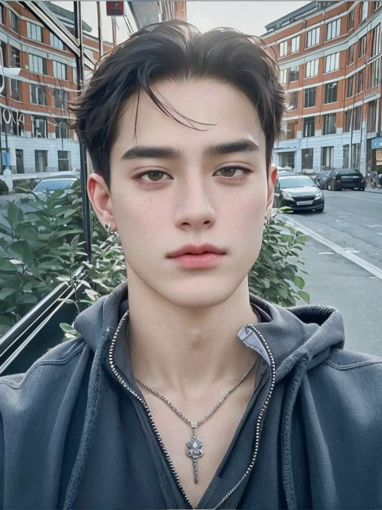 arafed man with a necklace and a necklace on his neck, julian ope, taken in the early 2020s, headshot profile picture, anato finnstark. perfect faces, with high cheekbones, rick dai, 18 years old, young handsome pale roma, vitaly bugarov, 28 years old, perfect handsome face, handsome face, bts, bts jungkook, jeon jungkook, masculan