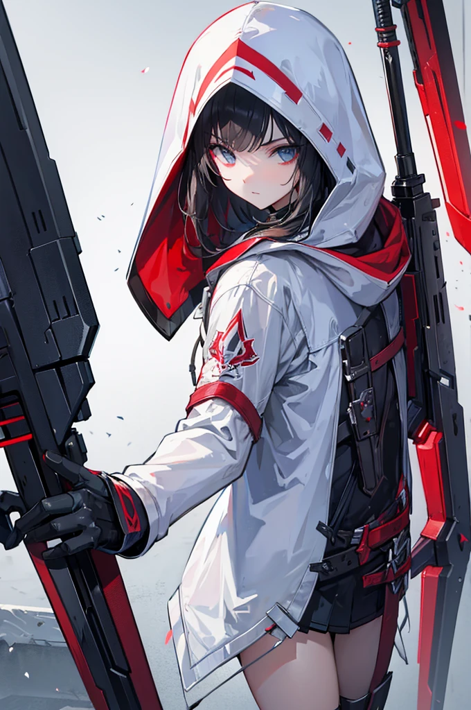 Assassin&#39;s Creed Cyberpunk Exquisite Details Hidden Blade Hooded Windbreaker Beautiful Face Sharp Eyes Mecha Long Sword