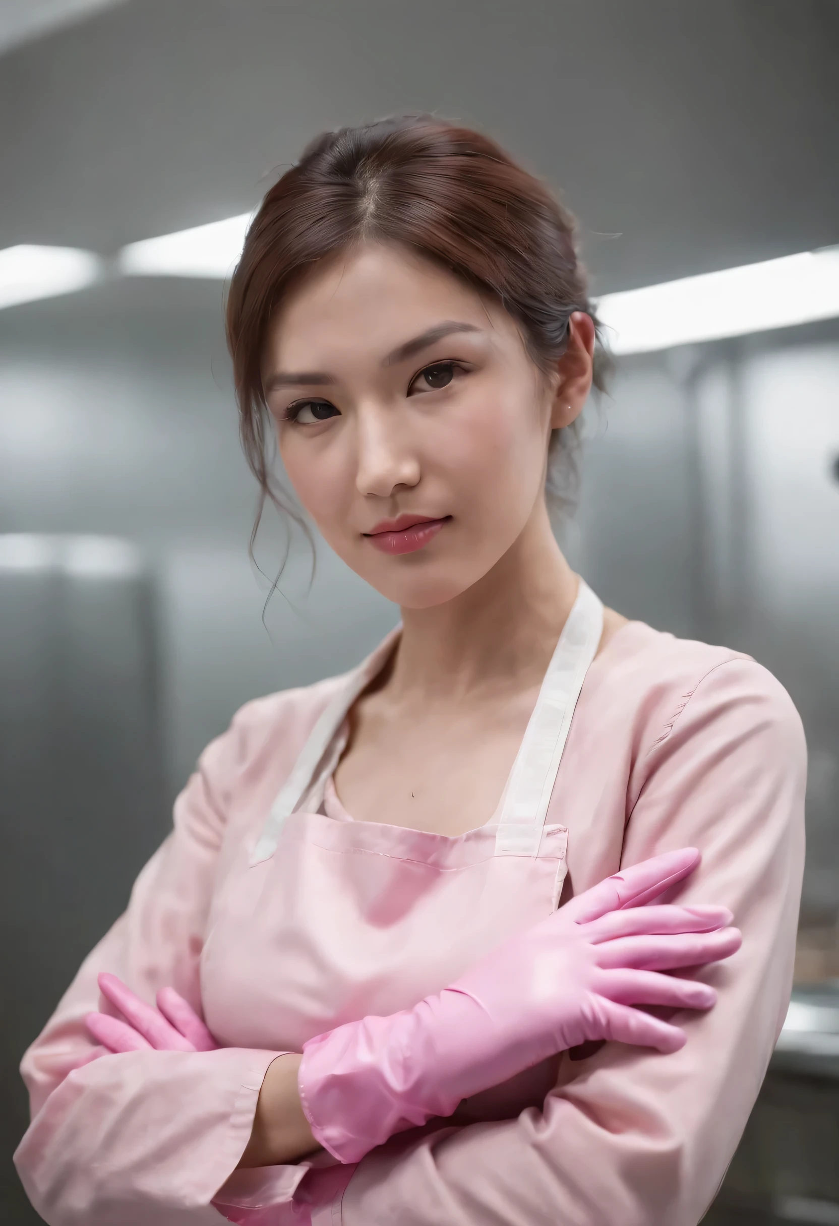 Merlin Advanced Metal Gear Research Institute. Highly realistic. rubber glove、Pink rubber gloves、Pink cooking gloves、long gloves、Glossy gloves、Glossy apron