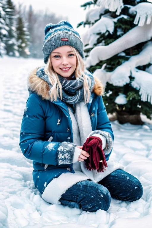 A 23 year old blonde woman, ((big )), ((Hyperrealismus)) ,. Blondes Haar mit hellbraunem Ansatz. blondes Haar, Haare mit braunen Wurzeln, extra langes Haar, sehr langes Haar, wirklich lange Haare, Nice, seitlicheansicht, ((whole body can be seen)), Outside, (( es ist kalt)), ((viel schnee)), Happy, begeistert, happy, smiles, (with a very good quality), (Sehr detaillierte Haut:1.1), award-winning, Meisterwerk, 50-mm-Objektiv, ((hole body)), ROH, Analoger Stil, scharfer Fokus, 8K UHD, DSLR, Good quality, atmospheric perspective, 8k, super detail, ccurate, best quality, anatomically correct, high details, high quality, Pullover, schneiender Hintergrund, die Outside steht, ((Winter, (Schnee:1.2))), (Parka mit Kunstpelzfutter), (Pullover-Kleid mit Kapuze), (Gamaschen), (Overknee-Stiefel), (Fur earmuffs), (Kunstpelz-Stola), (Strickhandschuhe), (Wool stockings), (beret hat), (Mittens with flap), (Shoulder clutch), (Kapuze mit Pelzbesatz), (oberschenkelhohe Socken), (Thermal apron), (Thermo-Strampler), (Verschneiter Berghang), (Frosty evergreens), (Winterfest), (Gefrorener Seeblick), (verschneites Dorf), (Winter-Serenade), (Frostiger Fluss), (verschneite Wege), (Gefrorenes Versteck), (Winterfreude), (Verschneiter Gebirgspass), (Gefrorene Seereflexionen), (Verschneite Eskapade), (Winter-Abenteuer), (Frostige Wiese)