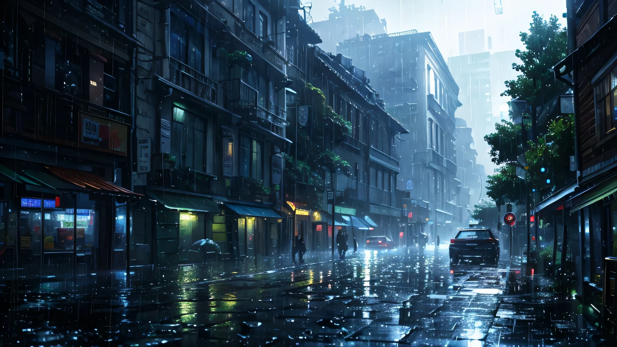 High resolution，High definthation，scenery，that&#39;it&#39;s raining