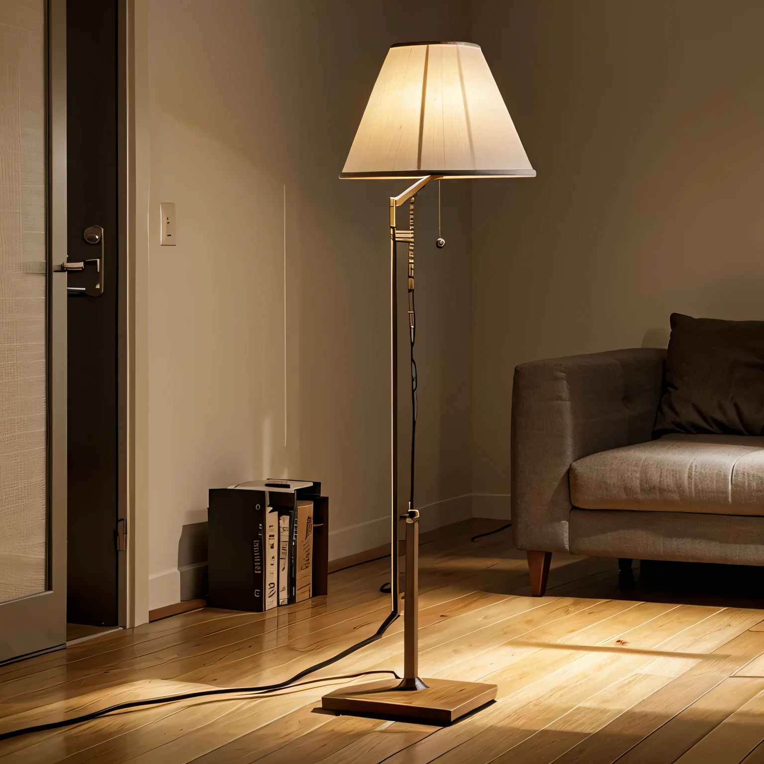 floor lamp component displayed neatly on a table