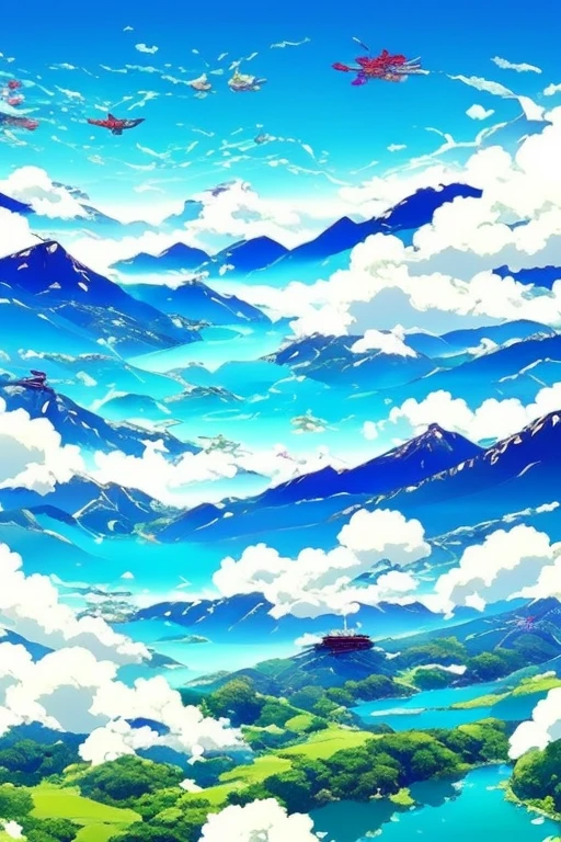 blue sky、Mokumoku、beautiful