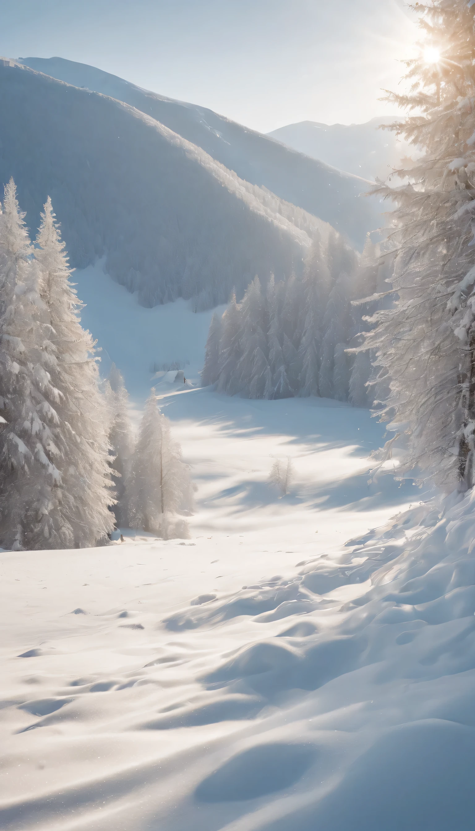 (Highly detailed CG Unity 8k wallpaper、masterpiece、highest quality、Super detailed)、(best lighting、best shadow、very delicate and beautiful)、highest quality、8k、Detailed facial depiction、masterpiece、highest quality、Crisp image quality、Photo of snowy scenery seen from the window