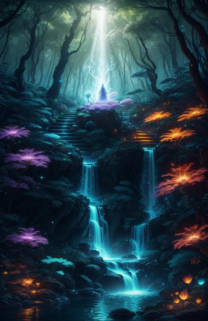 Masterpiece, best quality, (very detailed CG unified 8k wallpaper), (best quality), (best illustration), (best shadow), close-up of a woman with white hair and white mask, beautiful figure painting, Guvitz, Guvitz-style artwork, white-haired god, Yang J, epic exquisite character art, amazing character art, Fan Qi, Wu Jun Shifan, Guviz in pixiv art station, glowing elf, with a glowing deer, drinking water in the pool, Natural elements in forest theme. Mysterious forest, beautiful forest, nature, surrounded by flowers, delicate leaves and branches surrounded by fireflies (natural elements), (jungle theme), (leaves), (branches), (fireflies), (particle effects) and other 3D, Octane rendering, ray tracing, super detailed
