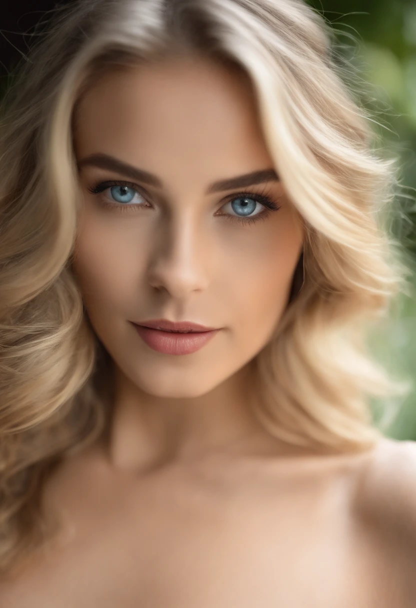 femme avec chemisette blanche cintrée, fille sexy aux yeux bleus clair, Portrait, cheveux blonds et grands yeux, selfie d'une jeune femme, ohne Maquillage, maquillage naturel, Regardez directement dans la caméra, Visage avec Artgram, maquillage subtil, Super