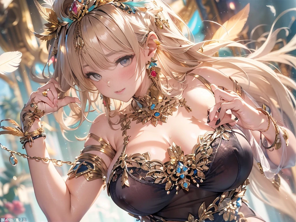 去最高のmasterpiece、beautiful美しさ, 3D two-dimensional, rich, blonde, skirt, stockings, high heels, poison、star、star、(Highly detailed CG Unity 8K wallpaper),(masterpiece), (最high quality), (Super detailed), (best work),(best shadow), (sharp eyeliner, eye shadow, fine eye:1.1), (超High resolution,realistic,最high quality,realistic),(8K,RAW photo,最high quality,マstarプル),mature woman、sensual curves、huge breasts、thighs、bubble、お尻のmasterpiece, 最high quality, Super detailed, full body shot, mature woman, beautiful mature woman, nightgown and underwear, enchanting smile, thick lips, Chubby lips, blush, looking at the viewer, provocative expression, beautiful髪型, cleavage, Plump、curvy hips、attractive face、sexy lingerie、an inviting gaze、Expression of emotions、Lewd underwear、(((erotic see-through lingerie set)))、Standing position、gorgeous accessories 、big breastsの女性, bare shoulders, golden hair, colored feather, metal ornaments, colored flowers, particle, light, (masterpiece, 最high quality, 最high quality, official art, beautiful and aesthetic:1.2), (1 girl:1.3), very detailed,(fractal art:1.1),(colorful:1.1)、(flowers:1.3),most detailed,(zentangle:1.2), (dynamic pose), (abstract background:1.3), (shiny skin), (lots of colors :1.4), ,(earrings:1.4), (feather:1.4),masterpiece, 最high quality, Super detailed, 30~40 years, full body shot, beautiful 、various hairstyles,gold headband,plump breasts,beautiful butt,greek clothing,Tulle covers the breasts,perfectly proportioned, detailed clothing details,marble,god statue,cinematic lighting, film grain, 8K, masterpiece, Super detailed, high detail, high quality, High resolution,(((NSFW:1.2)))、exposed chest、Openwork decoration,(((see through dress)))、(((解剖学的に正しいbody))) , 最high quality, Super detailed, (((Lewd underwear)))、raise your butt, from below, (((R-18)))、Hakari、thighs, big breasts, Are standing, cowboy shot, blush, (((1 girl))), (masterpiece:1.3), (High resolution), (8K), (very detailed), perfect face, Nice eye and face, (((最high quality))), (Super detailed), detailed face and eye, (alone), High resolution、beautifuleye,(((sexy pose)))、(((整ったbig breasts)))、((beautiful eye))、luxury、(((超High resolution)))、(((detailed description)))、(((ぽっちゃりbody型)))、(((解剖学的構造に一致したbodyの部位)))、beautiful長いまつ毛、バランスのとれたbody型,2 feet、Just the right size for your legs and arms、Fishnet tights、glamorous、(((Clear white and black eye)))、lipstick、Sparkling、(Undistorted face, eye, body)、jewelry、gem、(長くカールしたbeautifulまつ毛)、(((バランス良いbeautiful胸)))、(transparent, Exquisite skin:1.2)、(((完璧なglamorousボディー)))、actress face、Super beautiful、cute smile、Healing beauty、Flower shower、完璧なeye、realistic depiction、super sexy、shiny、glamorous、double eyelids、Good dark compensate、compensate、ぼやけていないeye