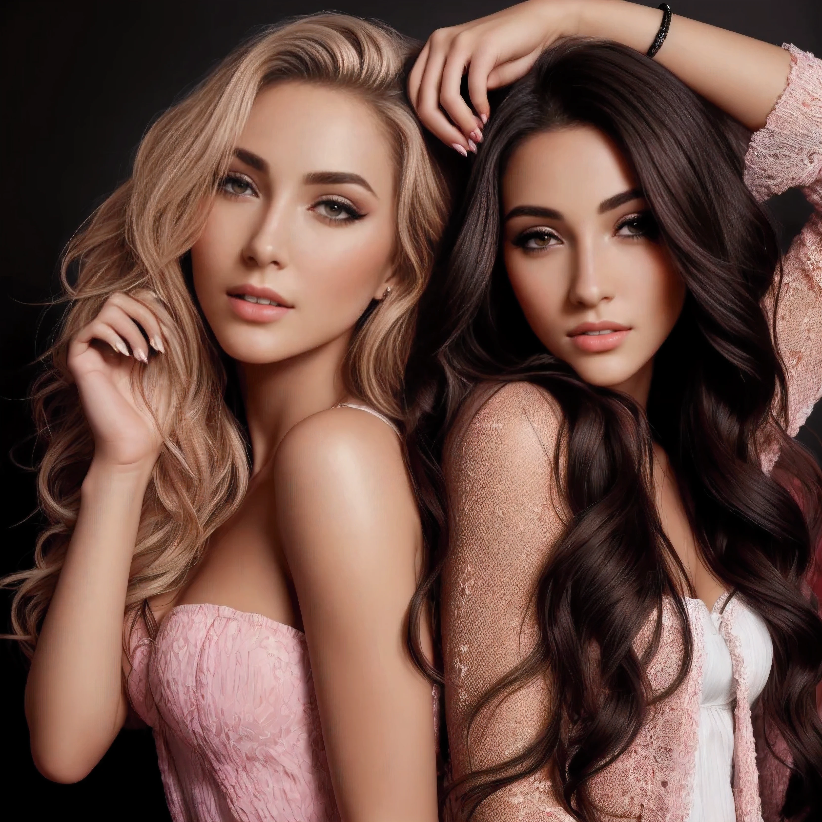(best quality,highres,masterpiece:1.2),portrait,detailed eyes and face,dual personalities,two different expressions,contrasting features,facial symmetry,unique and individual,expressive emotions,beautiful detailed lips,multiple skin tones,lighting and shading to highlight features,realistic skin texture,professional retouching,ultra-fine painting,sharp focus,vivid colors