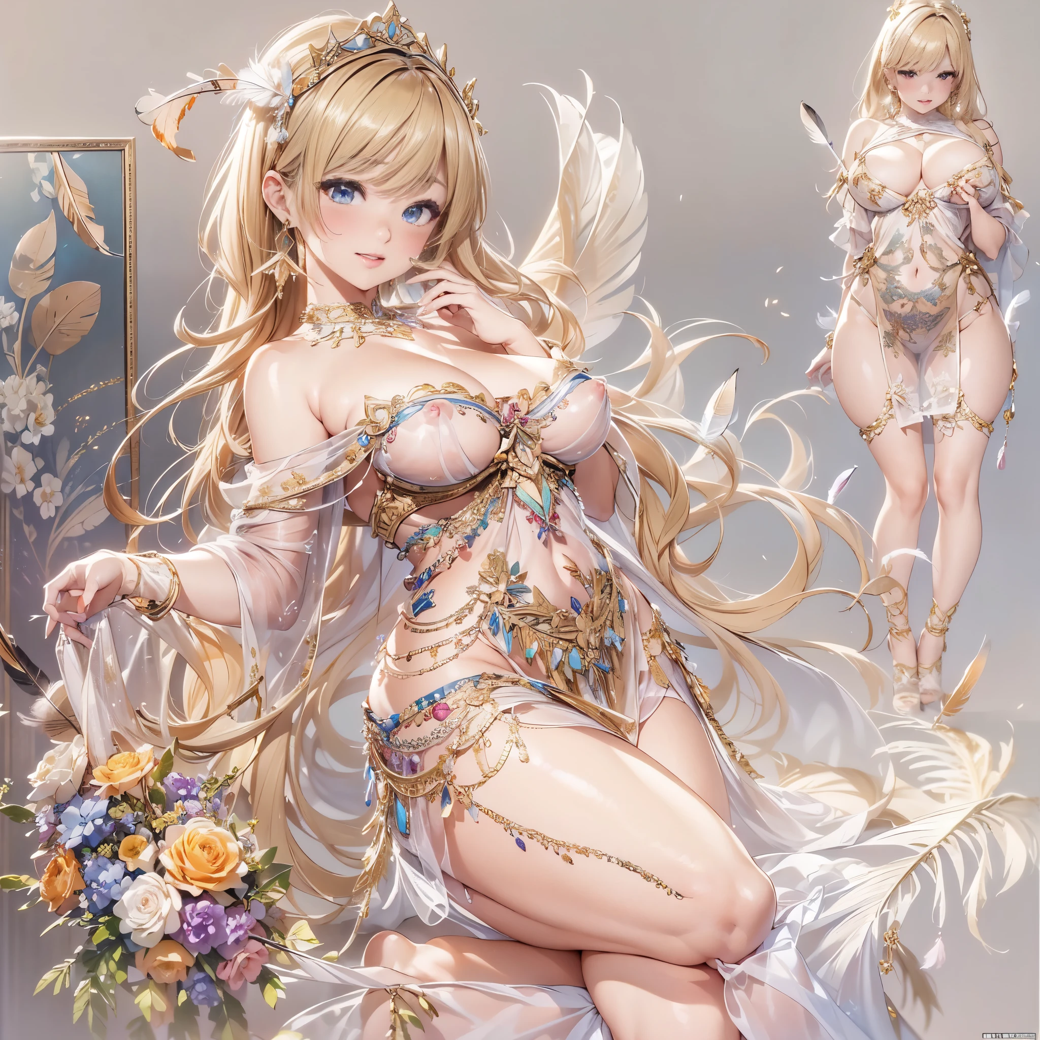 去最高のmasterpiece、beautiful美しさ, 3D two-dimensional, rich, blonde, skirt, stockings, high heels, poison、star、star、(Highly detailed CG Unity 8K wallpaper),(masterpiece), (最high quality), (Super detailed), (best work),(best shadow), (sharp eyeliner, eye shadow, fine eye:1.1), (超High resolution,realistic,最high quality,realistic),(8K,RAW photo,最high quality,マstarプル),mature woman、sensual curves、huge breasts、thighs、bubble、お尻のmasterpiece, 最high quality, Super detailed, full body shot, mature woman, beautiful mature woman, nightgown and underwear, enchanting smile, thick lips, Chubby lips, blush, looking at the viewer, provocative expression, beautiful髪型, cleavage, Plump、curvy hips、attractive face、sexy lingerie、an inviting gaze、Expression of emotions、Lewd underwear、(((erotic see-through lingerie set)))、Standing position、gorgeous accessories 、big breastsの女性, bare shoulders, golden hair, colored feather, metal ornaments, colored flowers, particle, light, (masterpiece, 最high quality, 最high quality, official art, beautiful and aesthetic:1.2), (1 girl:1.3), very detailed,(fractal art:1.1),(colorful:1.1)、(flowers:1.3),most detailed,(zentangle:1.2), (dynamic pose), (abstract background:1.3), (shiny skin), (lots of colors :1.4), ,(earrings:1.4), (feather:1.4),masterpiece, 最high quality, Super detailed, 30~40 years, full body shot, beautiful 、various hairstyles,gold headband,plump breasts,beautiful butt,greek clothing,Tulle covers the breasts,perfectly proportioned, detailed clothing details,marble,god statue,cinematic lighting, film grain, 8K, masterpiece, Super detailed, high detail, high quality, High resolution,(((NSFW:1.2)))、exposed chest、Openwork decoration,(((see through dress)))、(((解剖学的に正しいbody))) , 最high quality, Super detailed, (((Lewd underwear)))、raise your butt, from below, (((R-18)))、Hakari、thighs, big breasts, Are standing, cowboy shot, blush, (((1 girl))), (masterpiece:1.3), (High resolution), (8K), (very detailed), perfect face, Nice eye and face, (((最high quality))), (Super detailed), detailed face and eye, (alone), High resolution、beautifuleye,(((sexy pose)))、(((整ったbig breasts)))、((beautiful eye))、luxury、(((超High resolution)))、(((detailed description)))、(((ぽっちゃりbody型)))、(((解剖学的構造に一致したbodyの部位)))、beautiful長いまつ毛、バランスのとれたbody型,2 feet、Just the right size for your legs and arms、Fishnet tights、glamorous、(((Clear white and black eye)))、lipstick、Sparkling、(Undistorted face, eye, body)、jewelry、gem、(長くカールしたbeautifulまつ毛)、(((バランス良いbeautiful胸)))、(transparent, Exquisite skin:1.2)、(((完璧なglamorousボディー)))、actress face、Super beautiful、cute smile、Healing beauty、Flower shower、完璧なeye、realistic depiction、super sexy、shiny、glamorous、double eyelids、Good dark compensate、compensate、ぼやけていないeye、(((Plump face)))、cute face 、(((Shiny and glowing skin)))