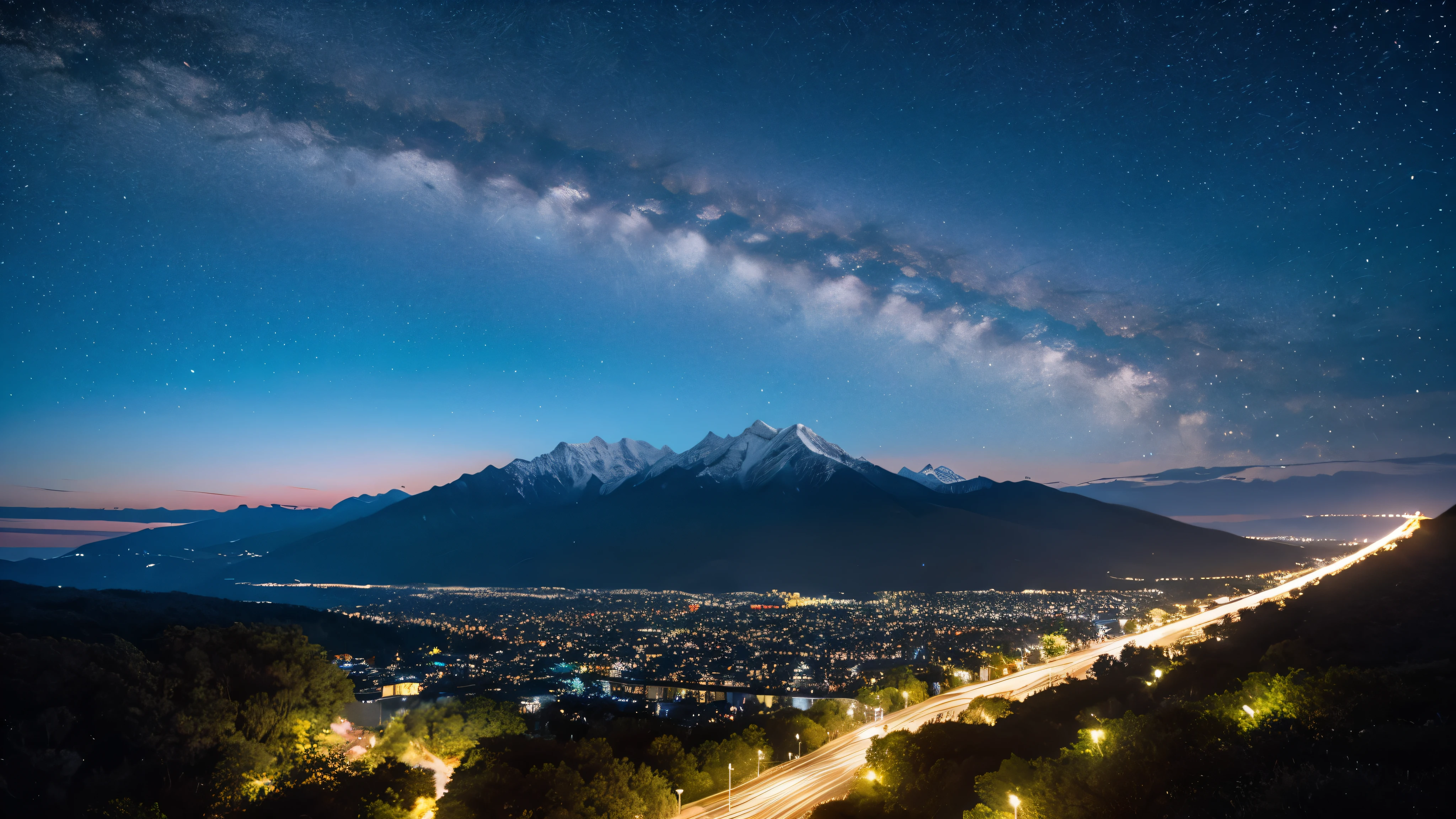 night chill background mountains