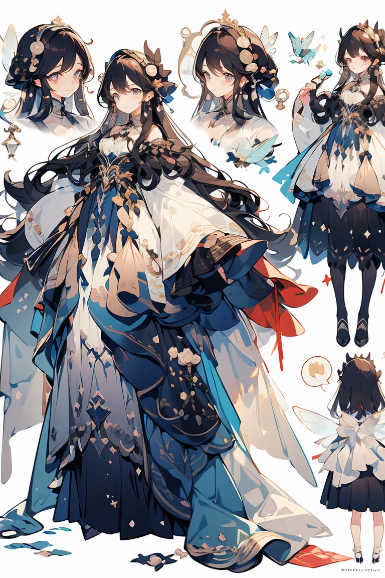 (masterpiece:1.2), best quality,PIXIV,fairy tale girl, 1 woman, black hair, black eyes, black dress, lolita fashion, black theme