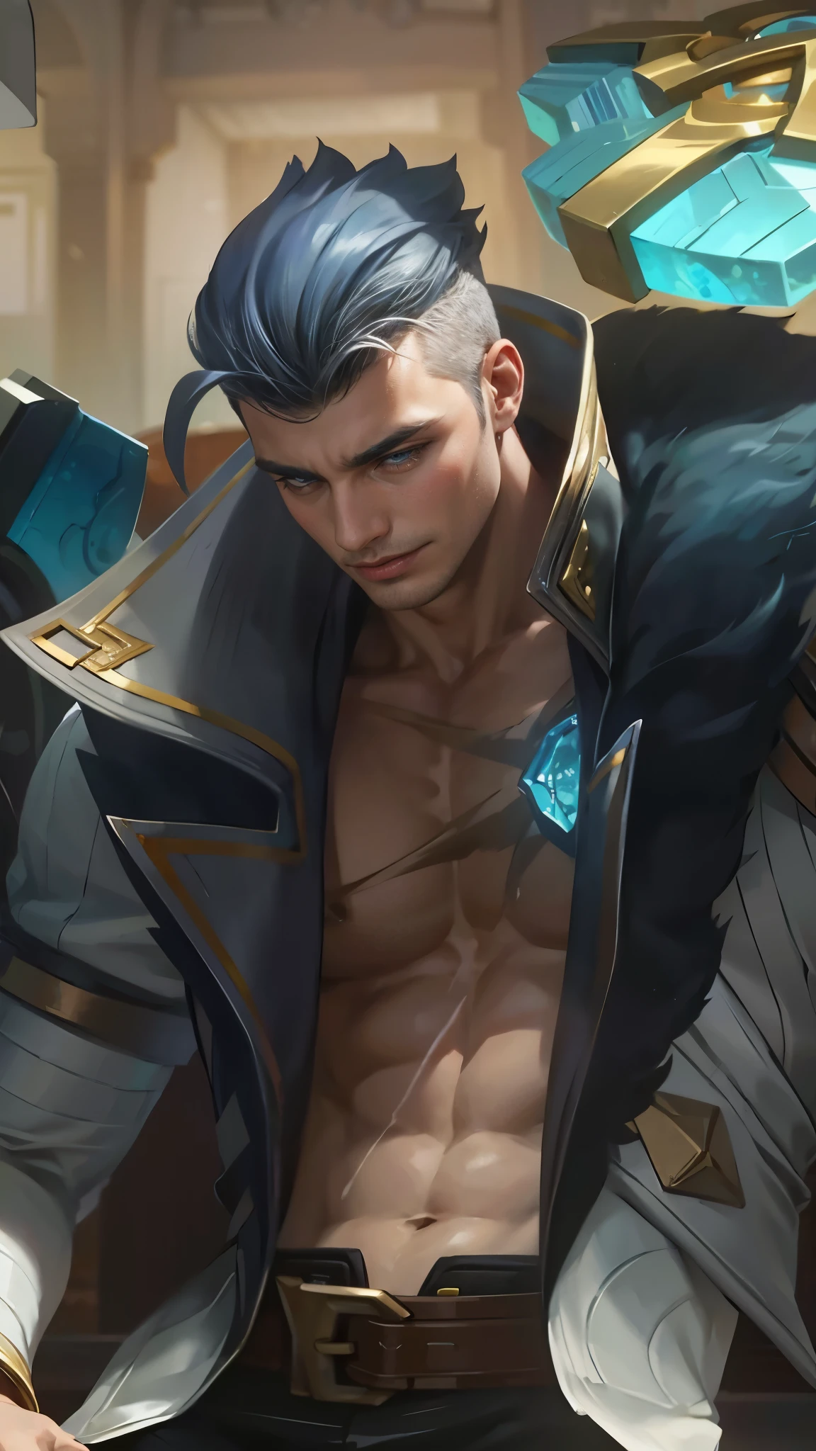 Best quality, masterpiece, detailed skin texture, detailed clothes texture, detailed face, super detail, 8k, intricate detail, 30 years old, The color doesn't change, Muscle guy
