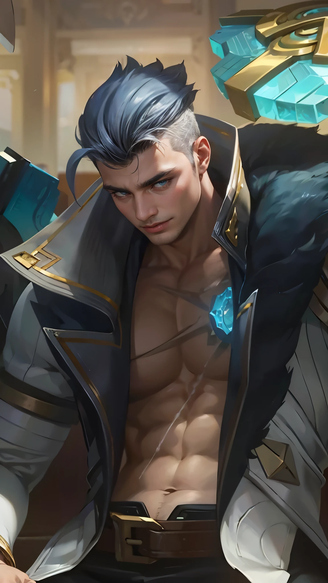 Best quality, masterpiece, detailed skin texture, detailed clothes texture, detailed face, super detail, 8k, intricate detail, 30 years old, The color doesn't change, Muscle guy