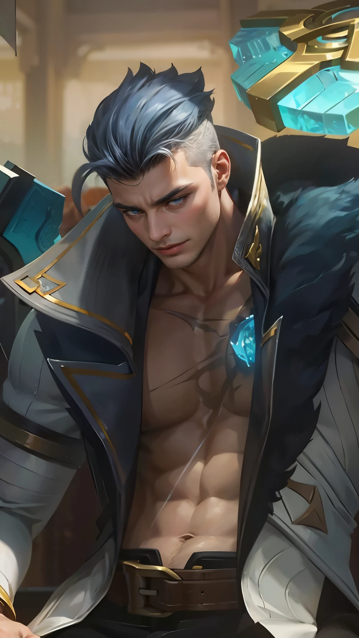 Best quality, masterpiece, detailed skin texture, detailed clothes texture, detailed face, super detail, 8k, intricate detail, 30 years old, The color doesn't change, Muscle guy