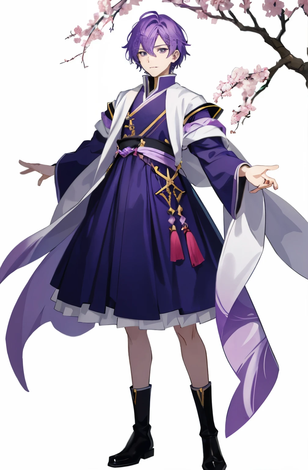 白と紫のBoy in dressの漫画の画像、boy with short light purple hair、 Prince of Amethyst、 official art、 Anime Prince、 MLP fan art、 official character art、 official fan art、 !!full body portrait!!、Magical Boy Style、 Hymn of the King as a Prince、detailed fan art、 magical aura, High resolution、 commission for High resolution、 wallpaper!、Boy in dress、 Boy in purple boots、Anime boy in a nice dress,