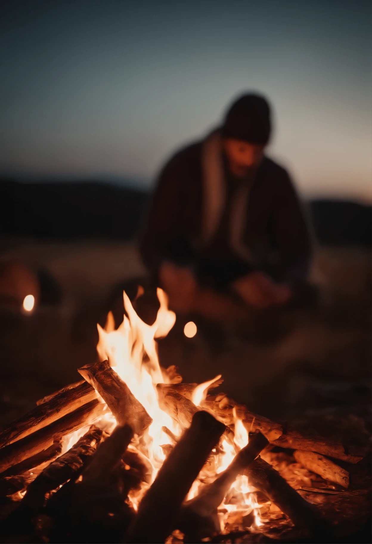 bonfire, Oneness, joyful time of the day: evening camera: smartphone lens: standard