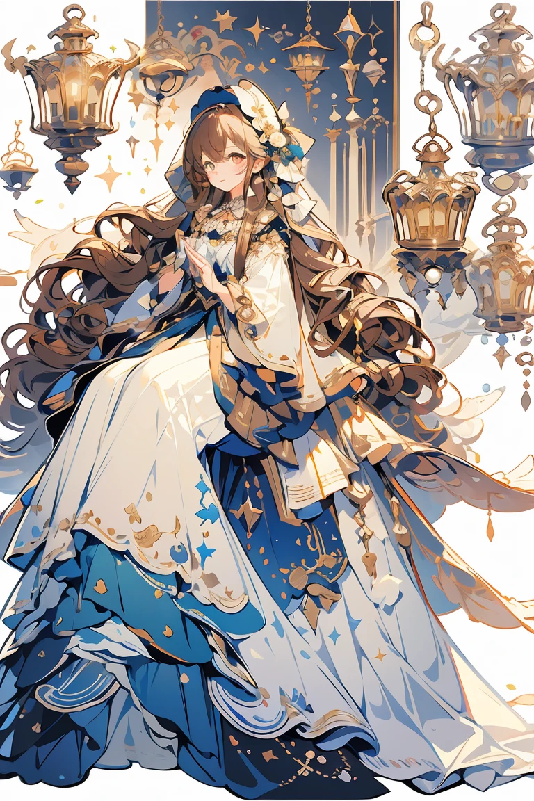 (masterpiece:1.2), best quality,PIXIV,fairy tale girl, 1 girl, brown hair, brown eyes, brown dress, lolita fashion, brown theme