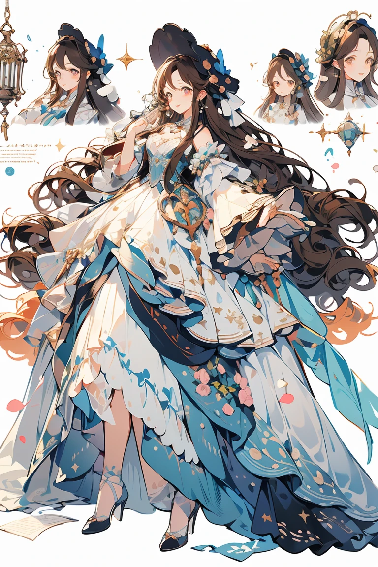 (masterpiece:1.2), best quality,PIXIV,fairy tale girl, 1 girl, brown hair, brown eyes, brown dress, lolita fashion, brown theme