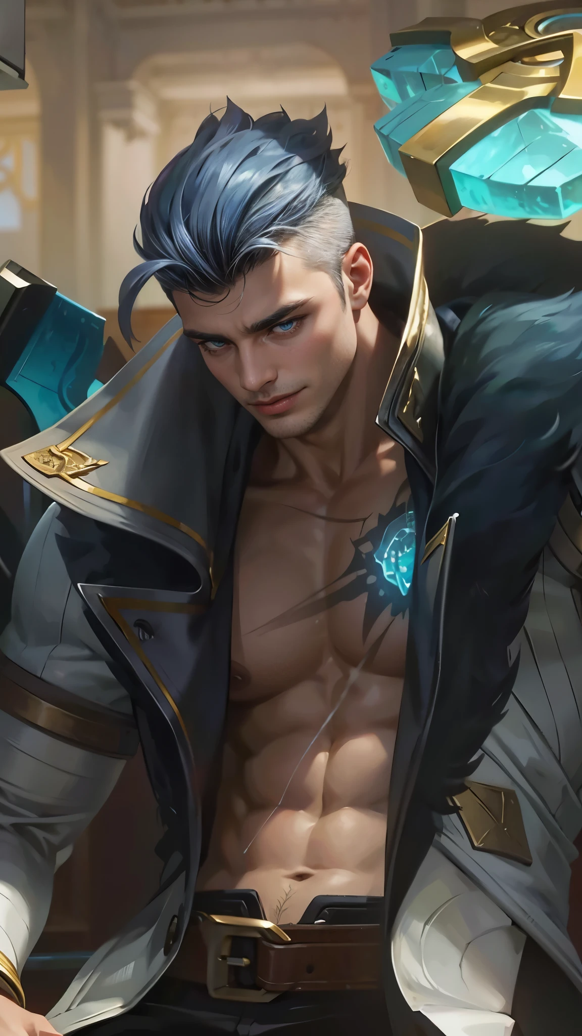 Best quality, masterpiece, detailed skin texture, detailed clothes texture, detailed face, super detail, 8k, intricate detail, The color doesn't change, Muscle guy, 30 years old