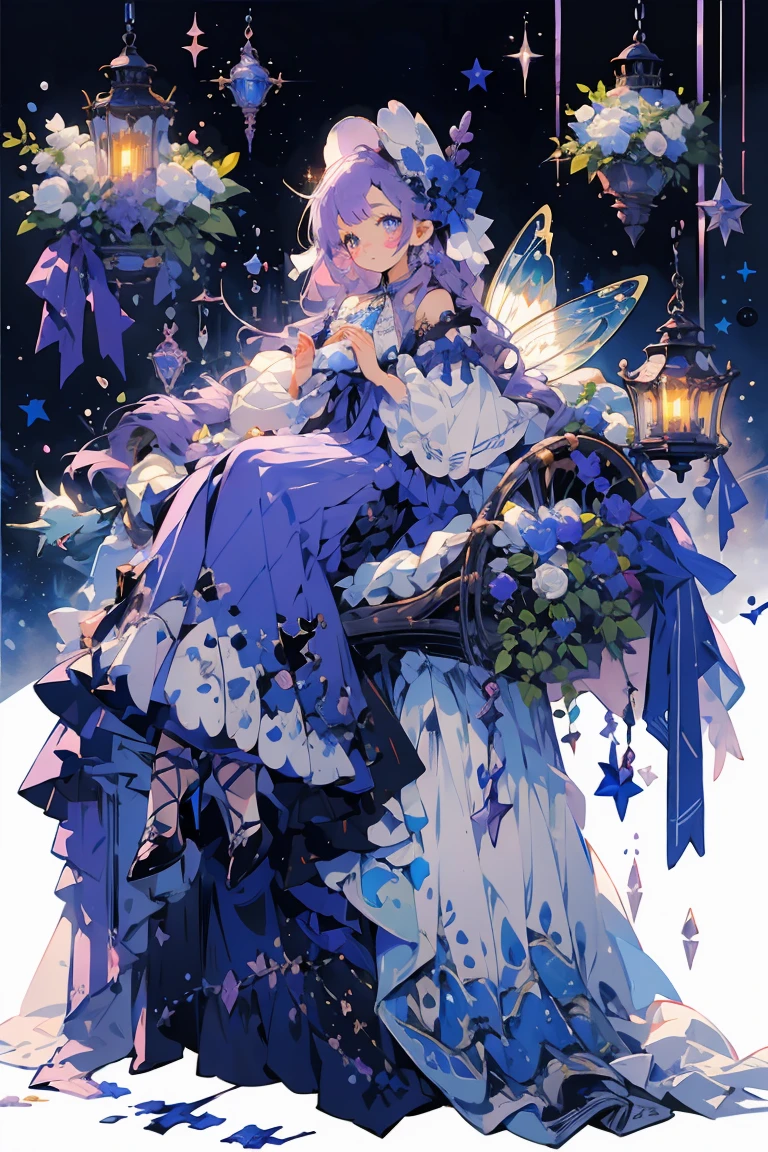 (masterpiece:1.2), best quality,PIXIV,fairy tale girl, 1 girl, purple hair, puple eyes, purple dress, ta fashion, purple theme