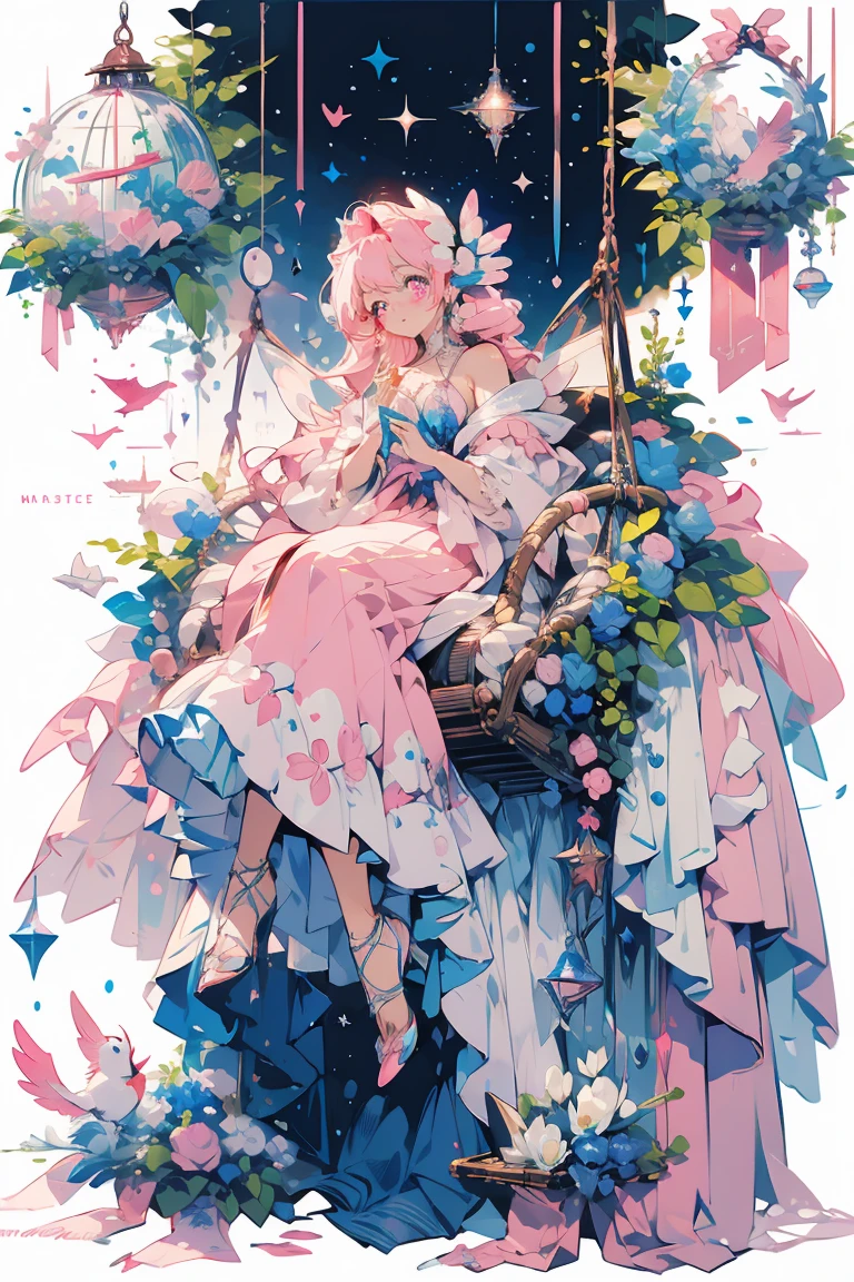 (masterpiece:1.2), best quality,PIXIV,fairy tale girl, 1 girl, violet hair, violet eyes, violet dress, lolita fashion, violet  theme