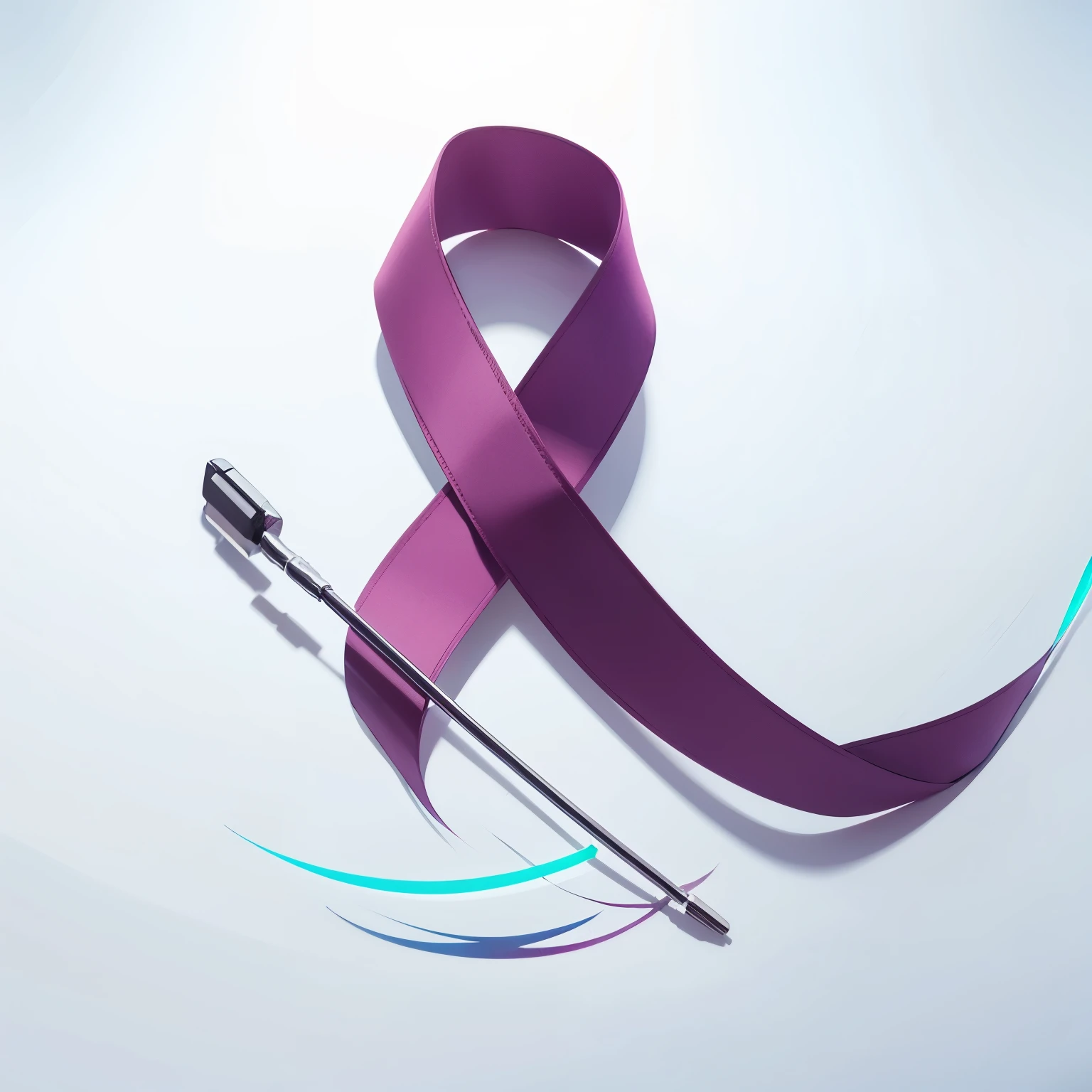 World cancer day ribbon, colorful, luminous, ray tracing, bioluminescent, HD, super resolution, highly detailed , super detailed, shiny, smooth