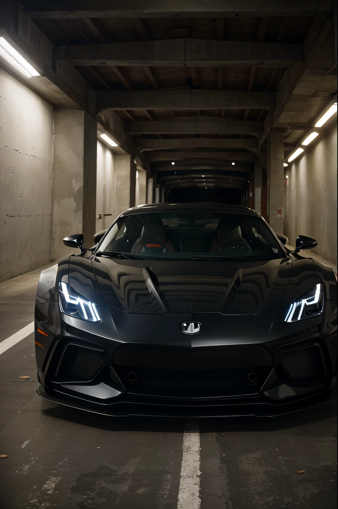 
a futuristic steath sports car